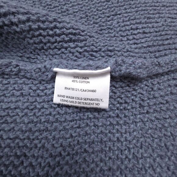 EILEEN FISHER Tangled Linen Cotton Cardigan Blue Minimal Lagenlook Boho Lagom 3X - Picture 6 of 6